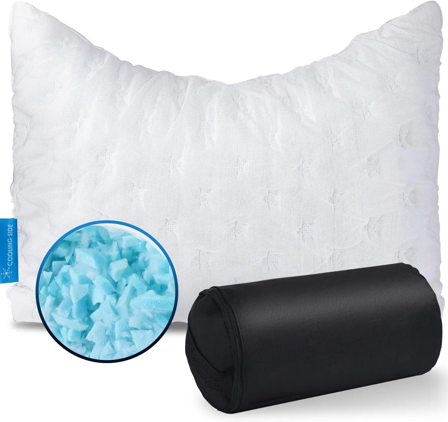 

Охлаждающая подушка для сна на боку при болях в шее и плечах, регулируемая дорожная подушка из пены с эффектом памяти с моющимся чехлом