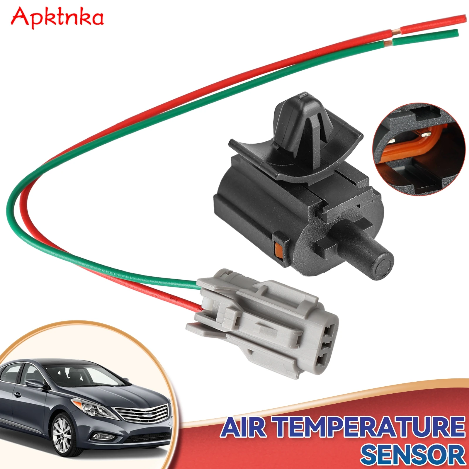 Air Temperature Sensor & Connector Plug 96985-3X000,96985-2D000 For Hyundai Kia Forte Optima Sorento Soul Rondo Sedona Cadenza