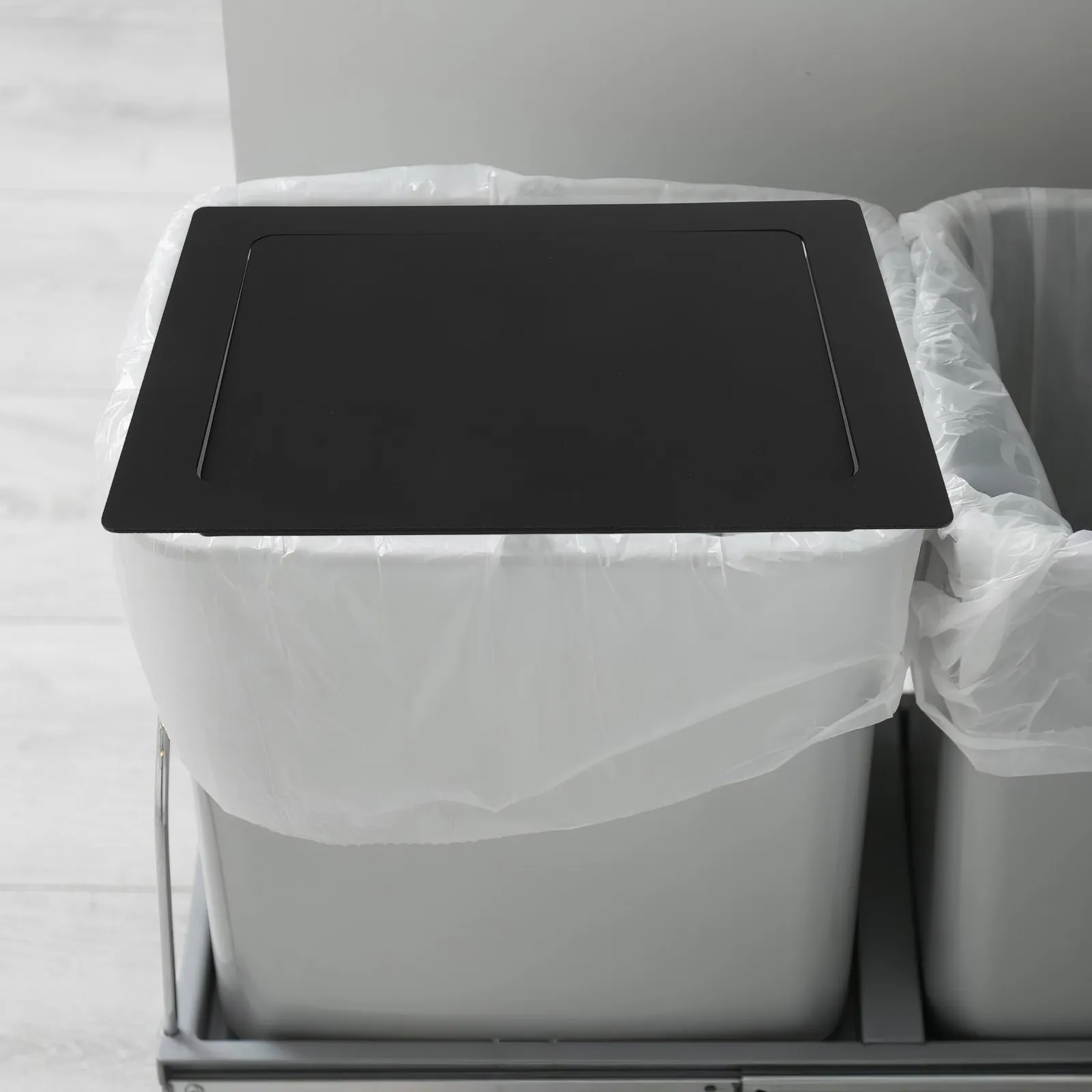 

Прямоугольная крышка для мусорного бака из нержавеющей стали, встраиваемая, с боковым открыванием, для кухни