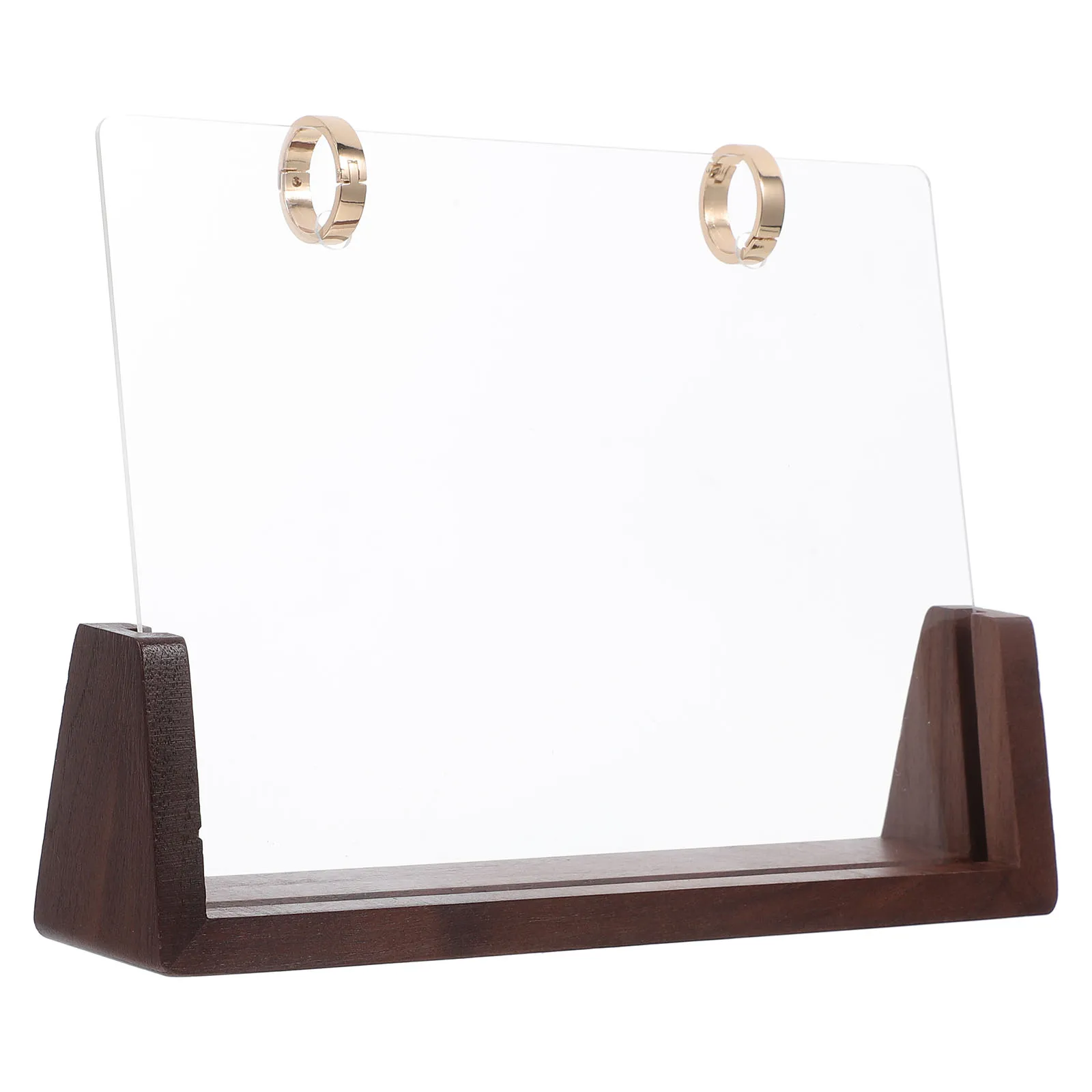 

1 set Wooden Base Desk Calendar Holder Flip Bracket Stand for Home Decor Table Top Acrylic Supply Photo Calendar Stand Stable