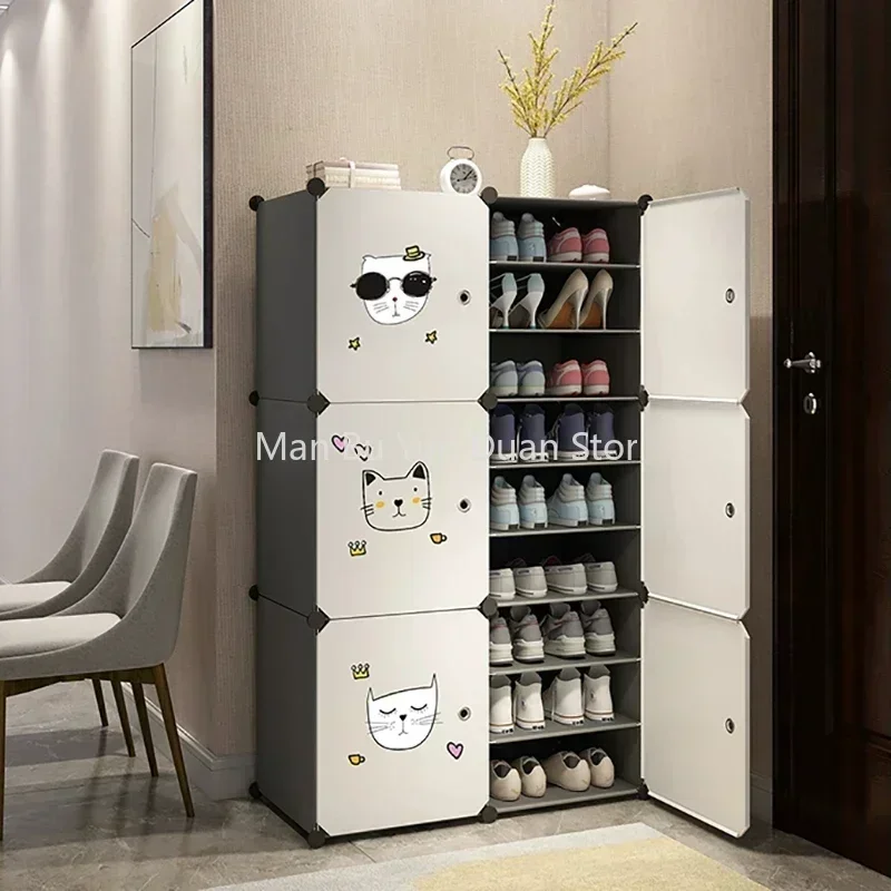 Shoe Organizer Shoerack Wall Sliding Smooth Wardrobe Mobile Living Room Wall Door Holder Estanteria Furniture Space Saving