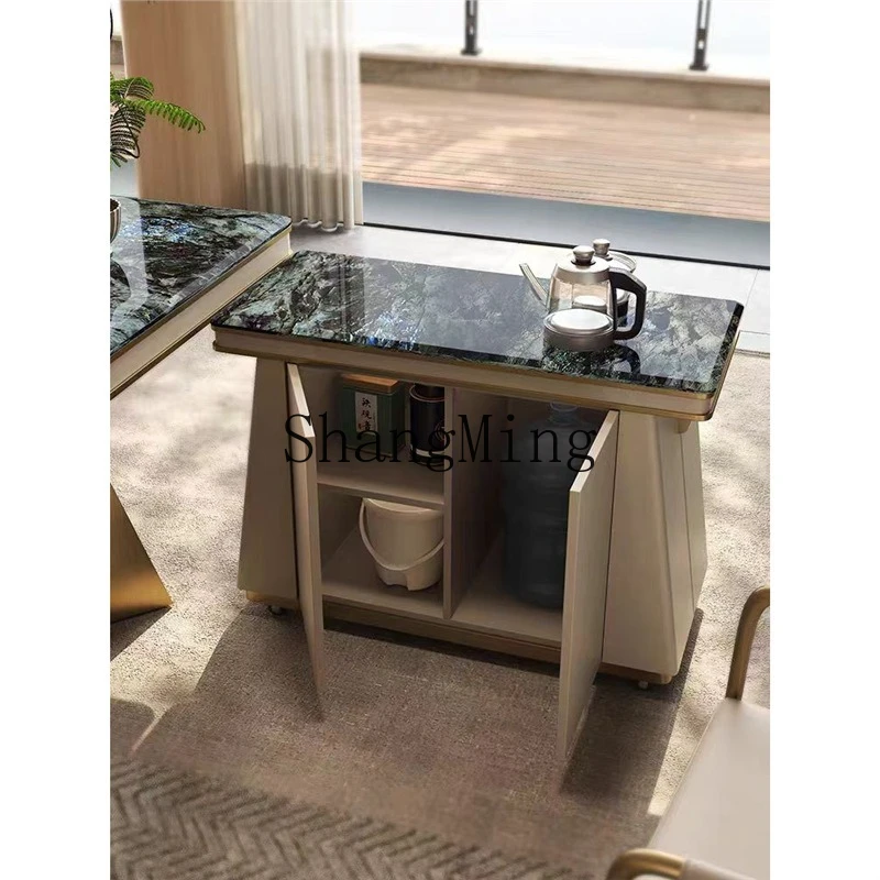 

FG removable light luxury simple rock slab tea table combination office high-end villa marble