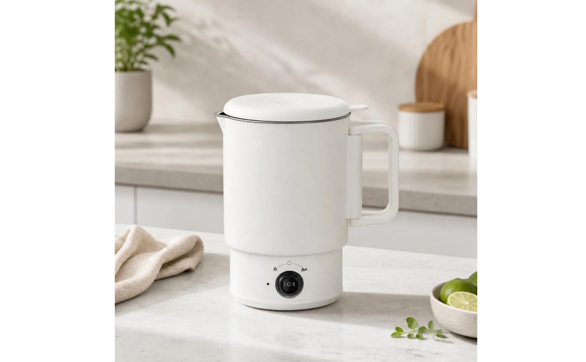 Foldable Electric Kettle Travel-Friendly Electric Kettle with Detachable Base Portable Water Boiler Compact for Travelers