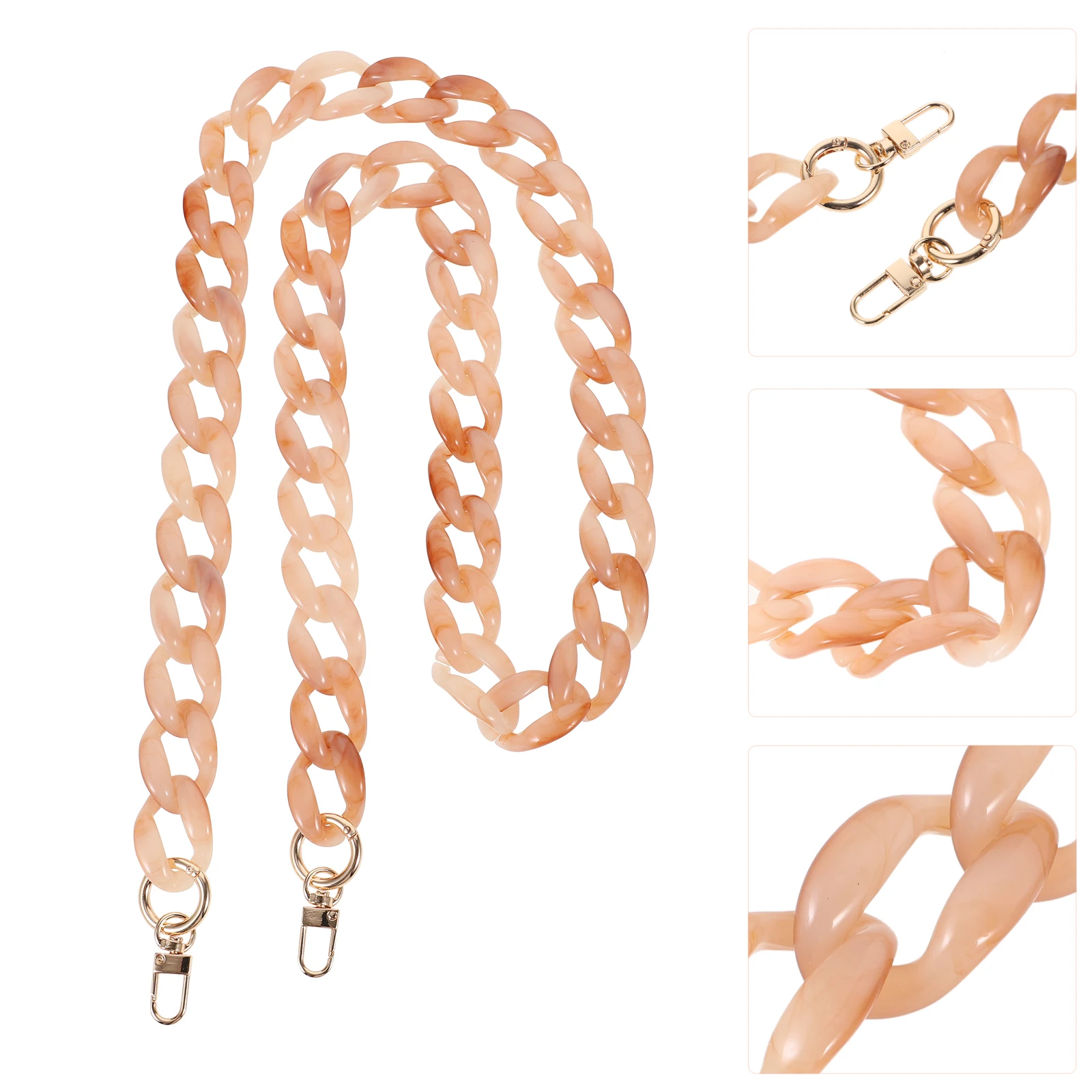 Cinghia per Borsa in Acrilico a Catena Lunga con Chiusura a Doppia Estremità per Riparazione e Sostituzione di Borse Fai-da-Te