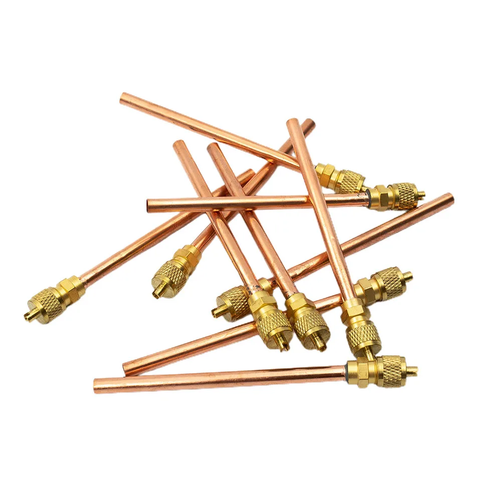 10Pcs Copper Refrigeration Valves for Air Conditioners and Cooling Systems 125mm Length 3 4 Mpa Pressure Rating