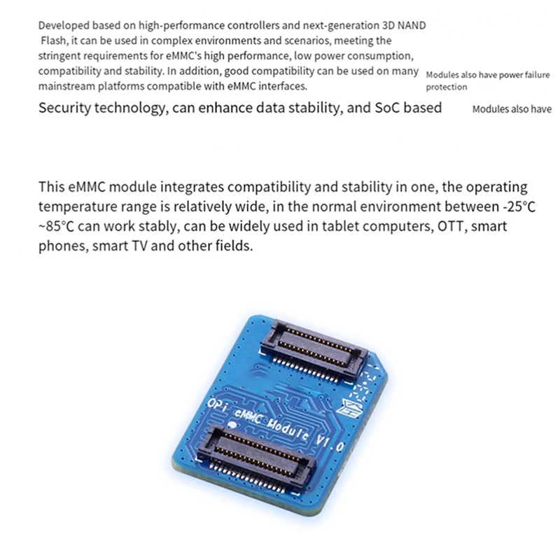 32GB EMMC Module For Orange PI 5 32GB High Performance Board With Fast Read And Write Speeds Development