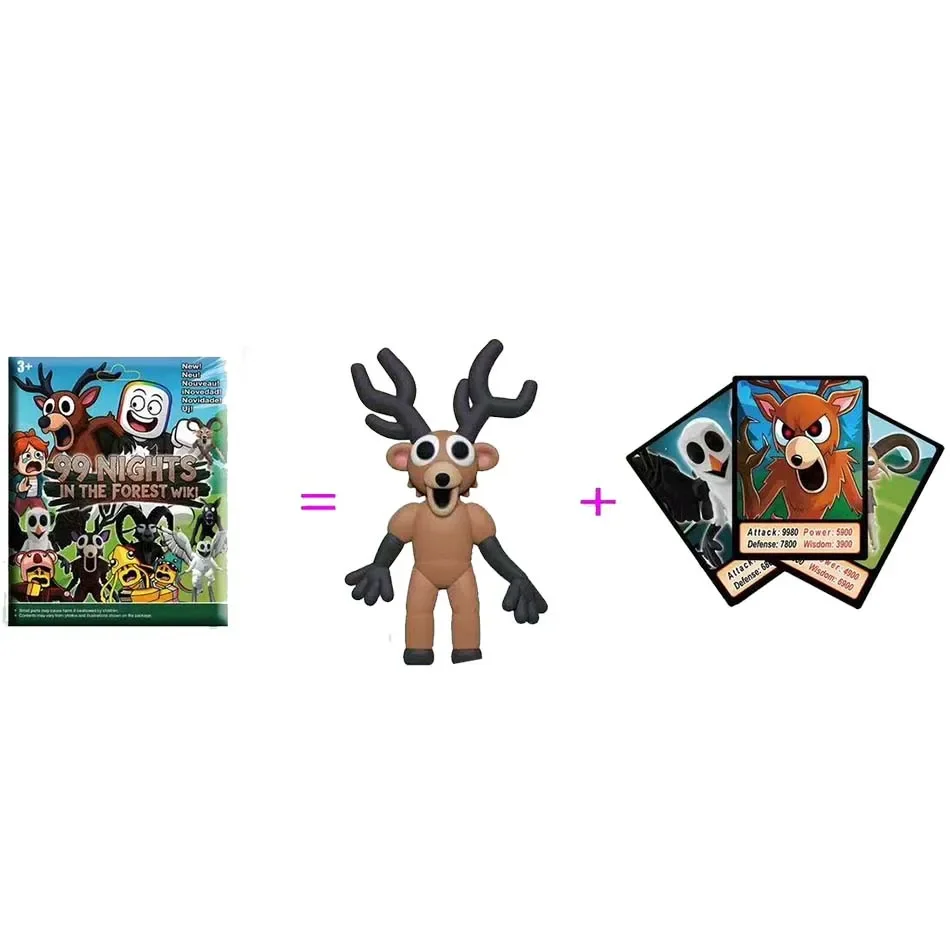 Gioco 99 notti di sopravvivenza della foresta scatola di figure kit di figurine di azione giocattoli di modello in PVC abbinati all'ingrosso borsa a sorpresa per carte regalo
