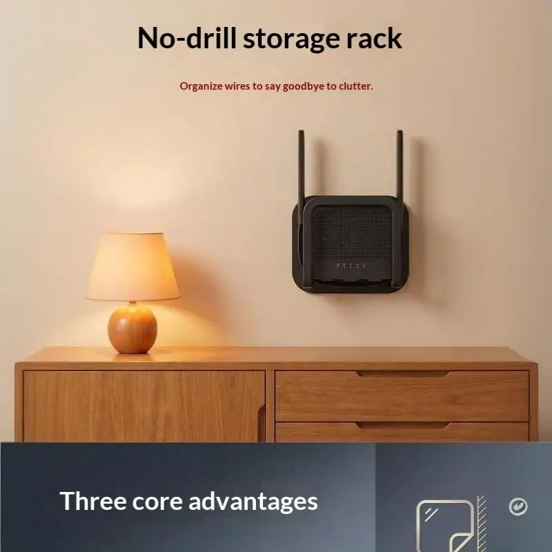 Wandhalterung für WLAN-Router, ohne Bohren, einfache Installation, platzsparendes Design für die Organisation im Heimbüro. – Detail 16
