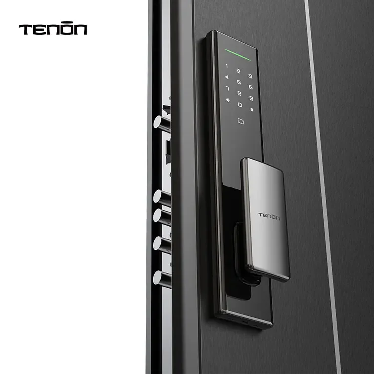 008 Smart Home System Full Automatic Security Door Lock System Electric Keyless Digital Fingerprint Combination Smart Door Lock