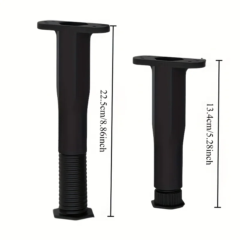 4 قطع من أرجل دعم إطار السرير القابلة للتعديل، أرجل بديلة للأثاث شديدة التحمل للسرير والأريكة والمكتب وخزانة الملابس