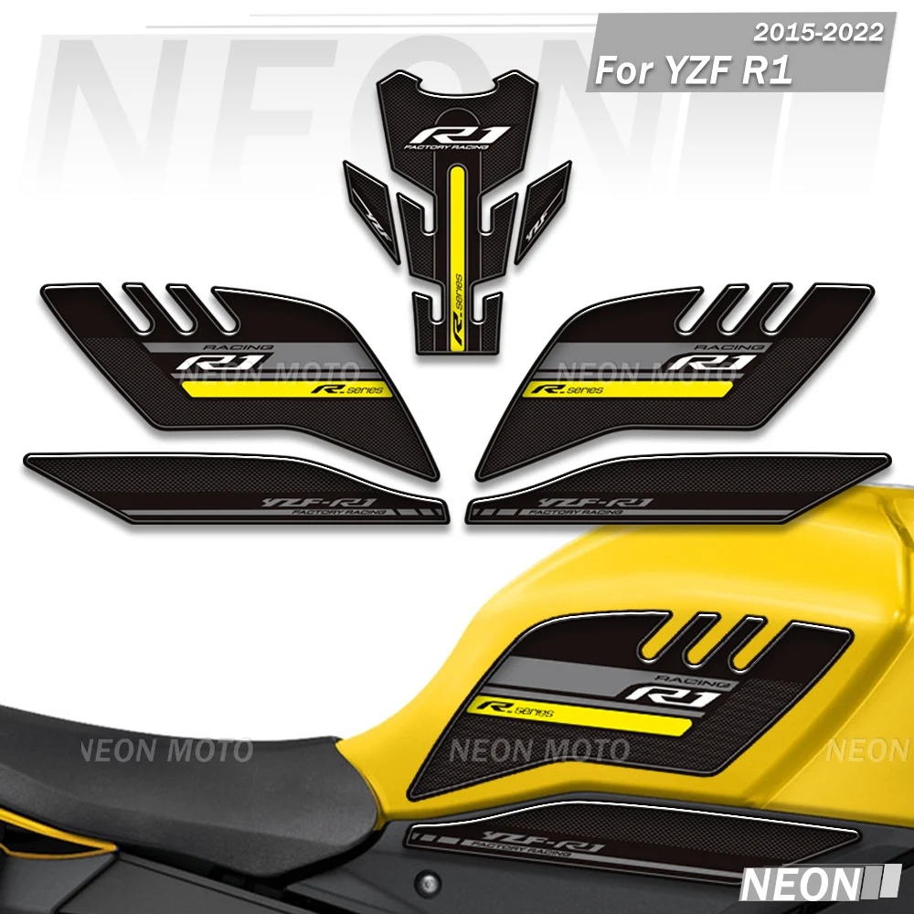 

R1 Fuel Tank Sticker Oil Gas Cap 3D Decal Cover Protector Waterproof For R1 YZF-R1 yzf r1 yzf 2015-2022