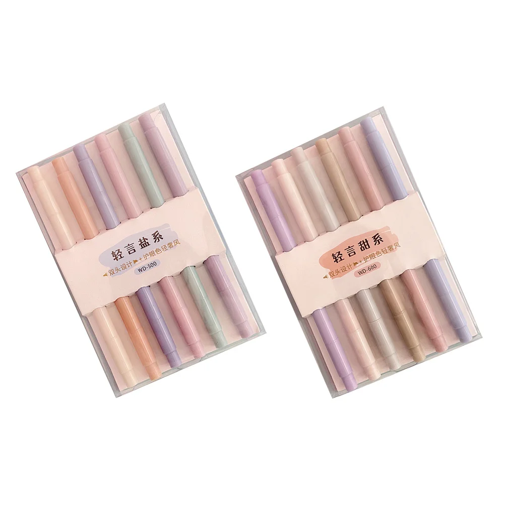 

12 шт. ручки-маркеры для гладкого письма, долговечные цветные книжные маркеры для заметок, учебы, работы, профессиональный набор ручек-хайлайтеров