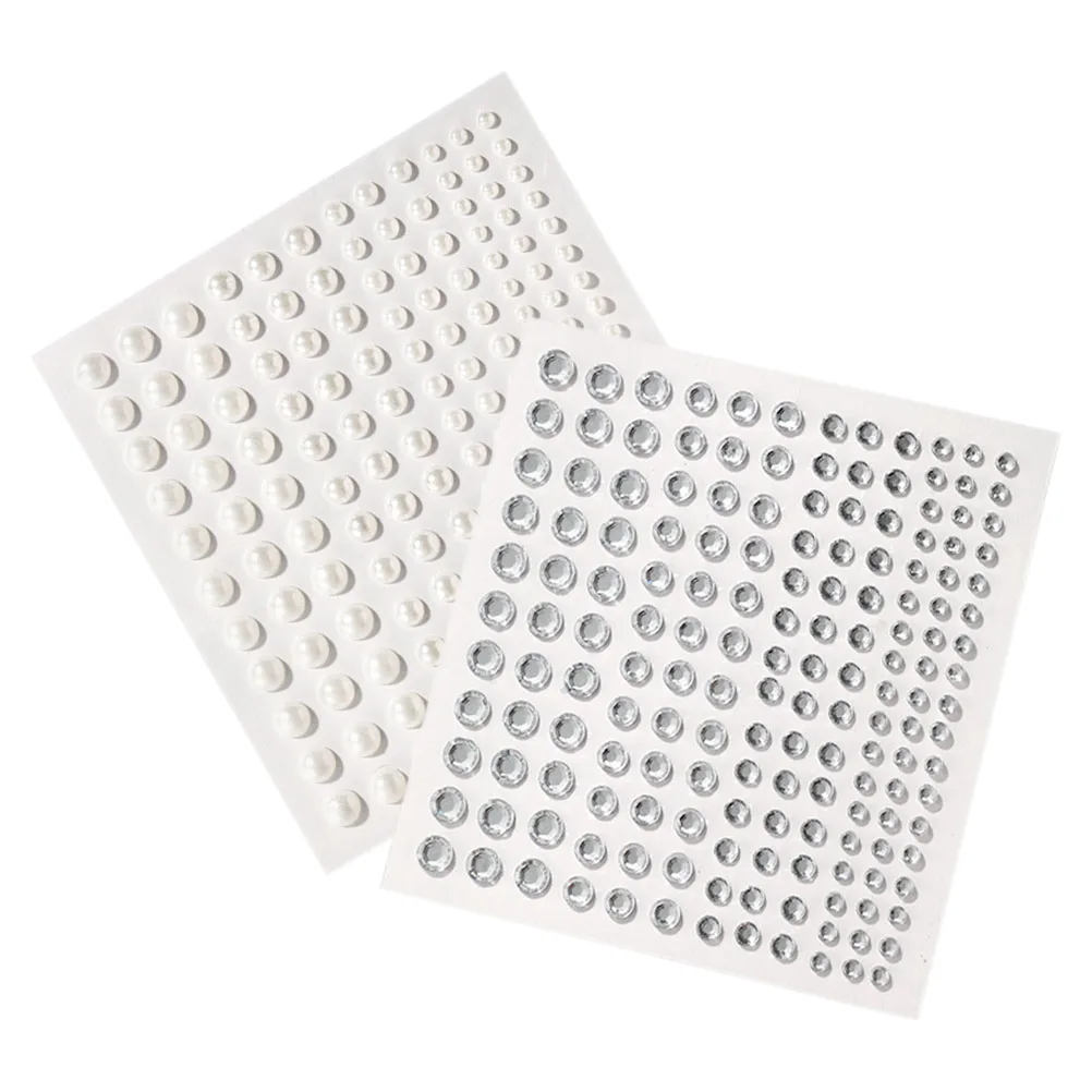

1 set Pearl Face Makeup Tear Diamond Decorative Rhinestone Sticker Self Adhesive 3-6mm Pearls Gems for Crafts Body Art Temporary