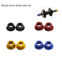 2pcs Bike M10*P1.0 Hub Nut Flange Before Rear Wheel Lock Screw Aluminum Alloy Bolt MTB Road Bicycle