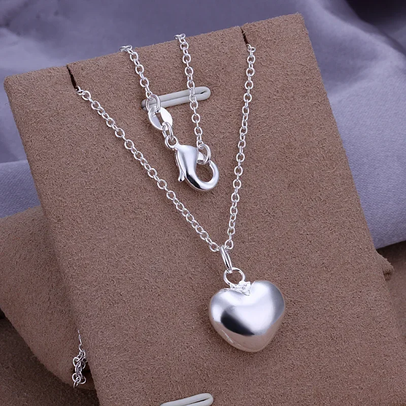 New Street all-match 925 Sterling Silver Solid fine heart Necklace For Women Fashion designer party wedding Jewelry Holiday gift