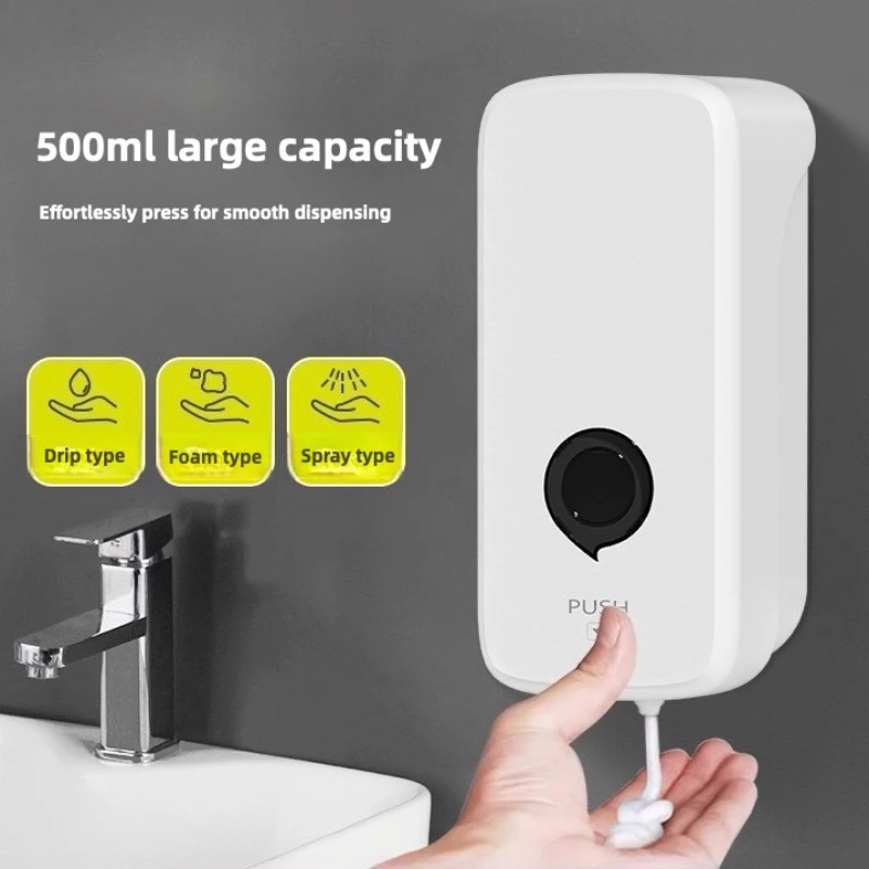 

Дозатор для душа и лосьона на 500 мл, водонепроницаемый контейнер для шампуня и геля для душа, настенное крепление, ручной дозатор мыла с прозрачным окном