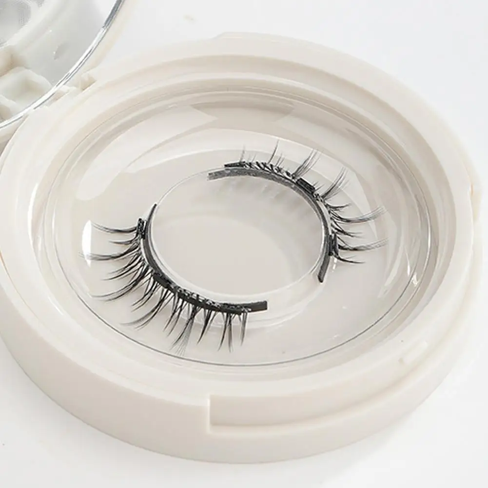 3D Natural Magnetic Eyelashes With 4 Magnetic Lashes Reusable Magnetic False Eyelashes Portable Cosmetic Tool