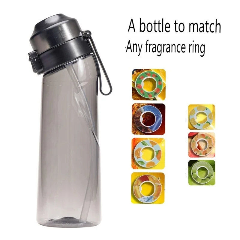 TikTok Hot Style 650ML Water Cup 0 Sugar 0 Calorie Fragrance Cup Fruit Flavor Ring Tritan Sports Water Cup Water Into Juice Cup