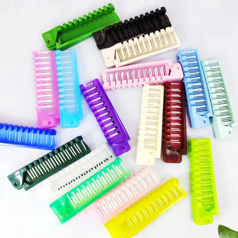 Travel Folding Comb Creative Portable Plastic Wheat Straw Retractable Comb Multi-color Optional Travel Comb