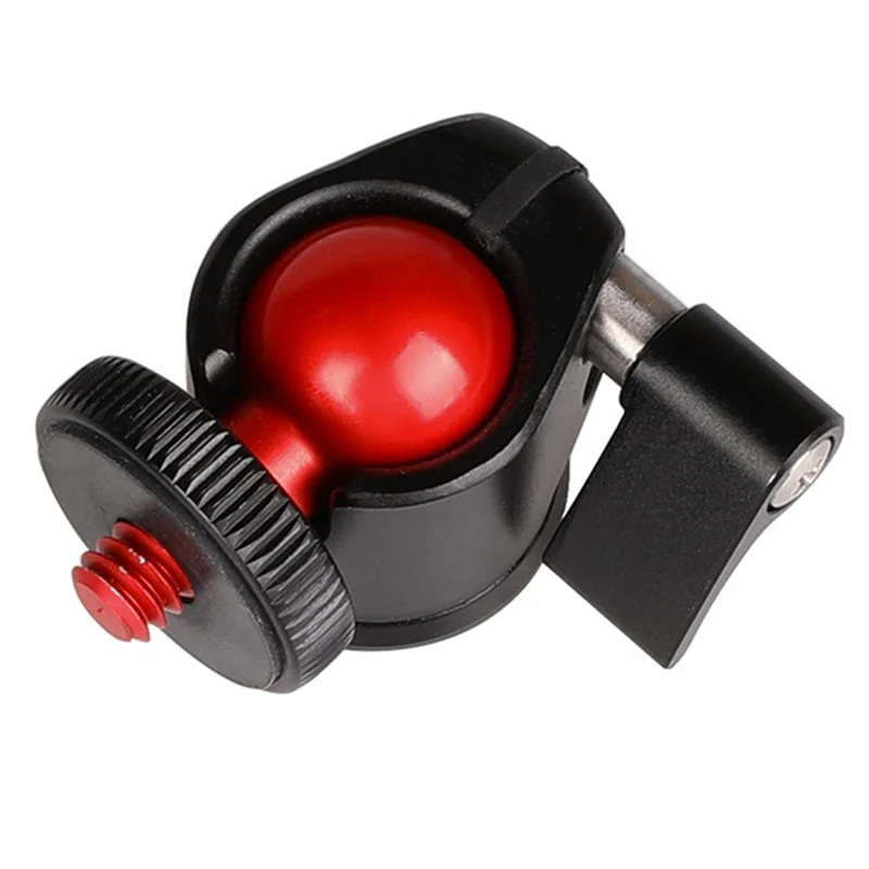 ABGI-10X Шаровая головка из алюминиевого сплава, вращающаяся на 360 градусов, подходит для мобильных телефонов/спортивных камер