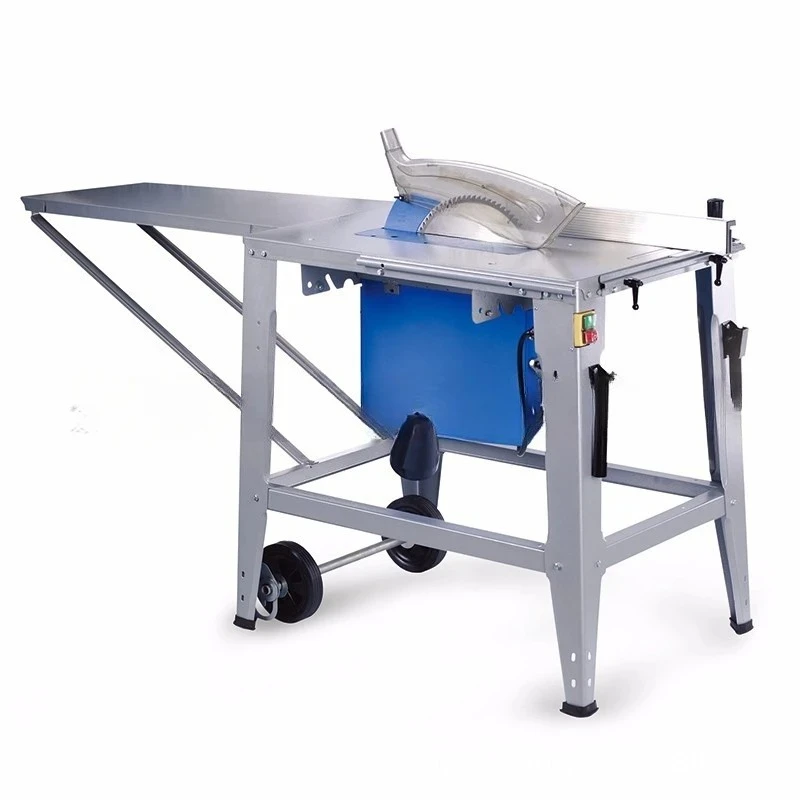 12 inch brushless motor table saw with movable auxiliary wheels