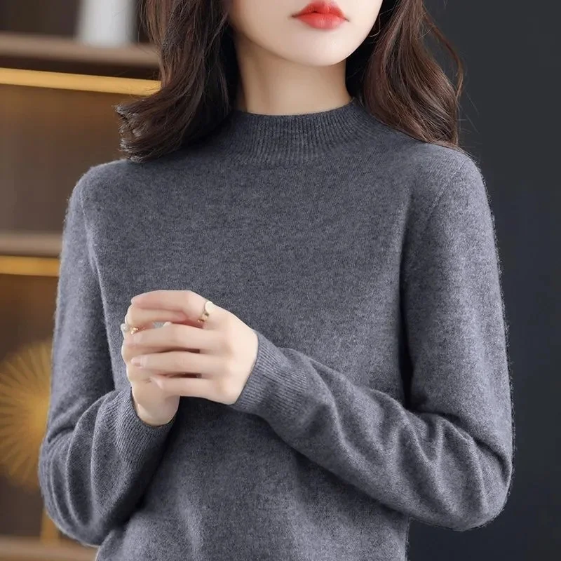 Womens Sweaters 2023 New Fashion Turtleneck Sweater Women Soft Knitted Ladies Sweater Winter Tops Pullover Jumpers Ladies