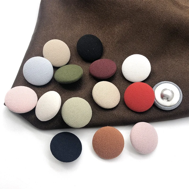 10Pcs Colorful Circular Bag Button Women\'s Cashmere Small Suit Button Chiffon Button Bag Button Versatile Cloth Shirt Button