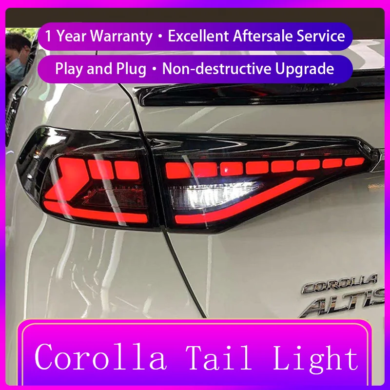 Car Lamps For Toyota Corolla 2019-2023 Tail Lights LED Turn Signal DRL Dynamic Upgrade Taillight Reverse Refit Auto Accessories