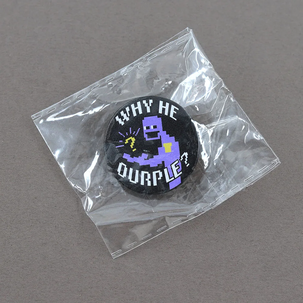 Lustige Pixel-Art-Spiel-Broschen „Why He Ourple“ Emaille-Pin Kreatives Horror-Spiel-Abzeichen für Rucksäcke, Kleidung, Schmuck und Accessoires – Detail 12