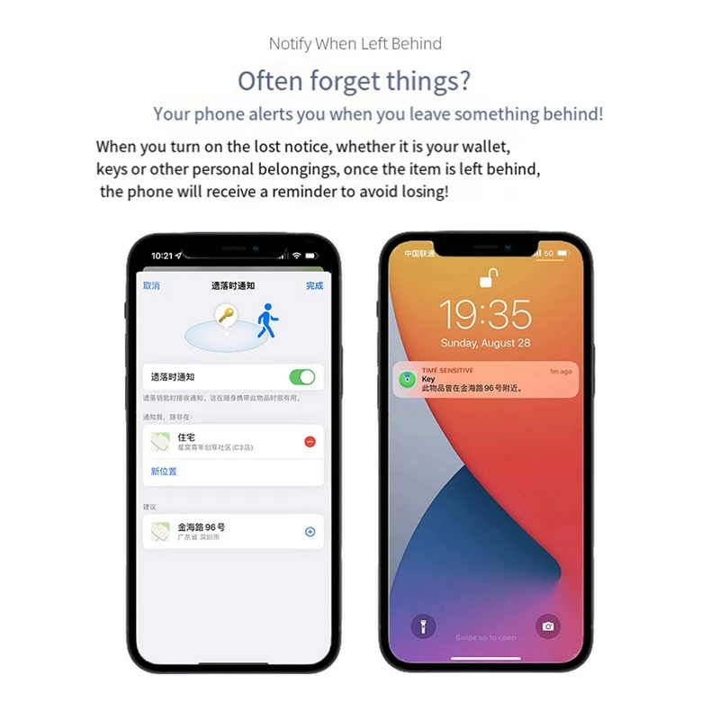 Bluetooth Mini GPS Locator Anti-Lost Alarm For Key Wallet Suitcase Luggage Pet Finder Works With For Apple Find My