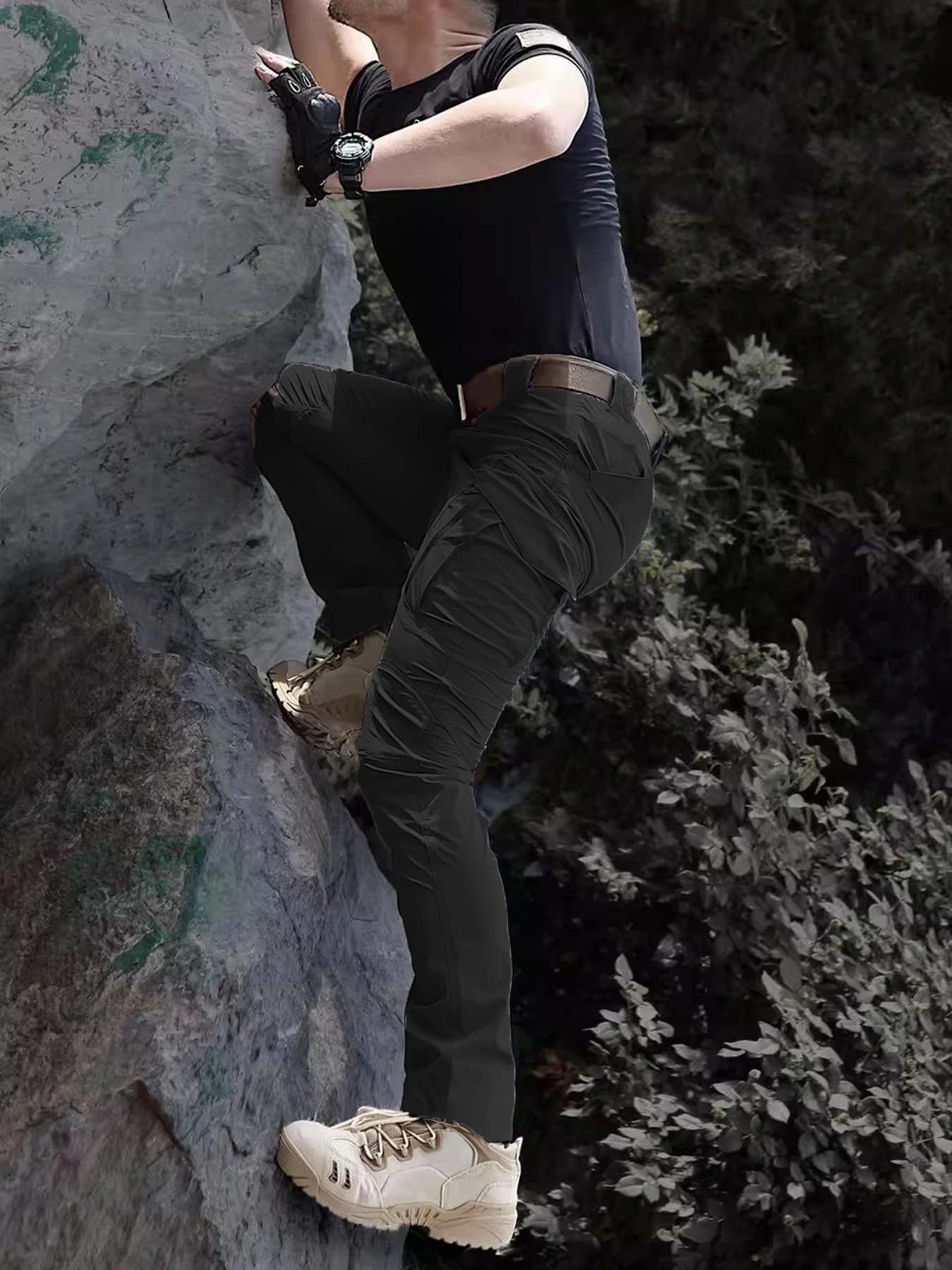 

Men's Outdoor Multi Functional Tactical Pants, Multi Pocket Outdoor Hiking Sweatpants, Water-repellent, wear-resistant