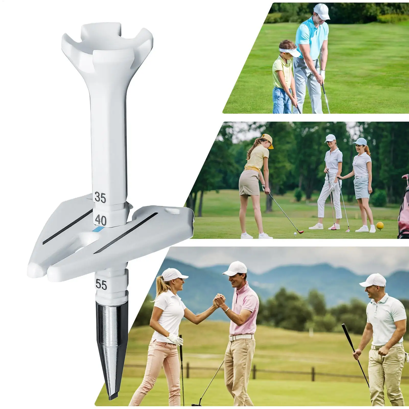 Golf Tee Golf Equipment Built-In Marker Training Aid Golf Practice Tees Golf Accessories Adjustable height markers golf tacks