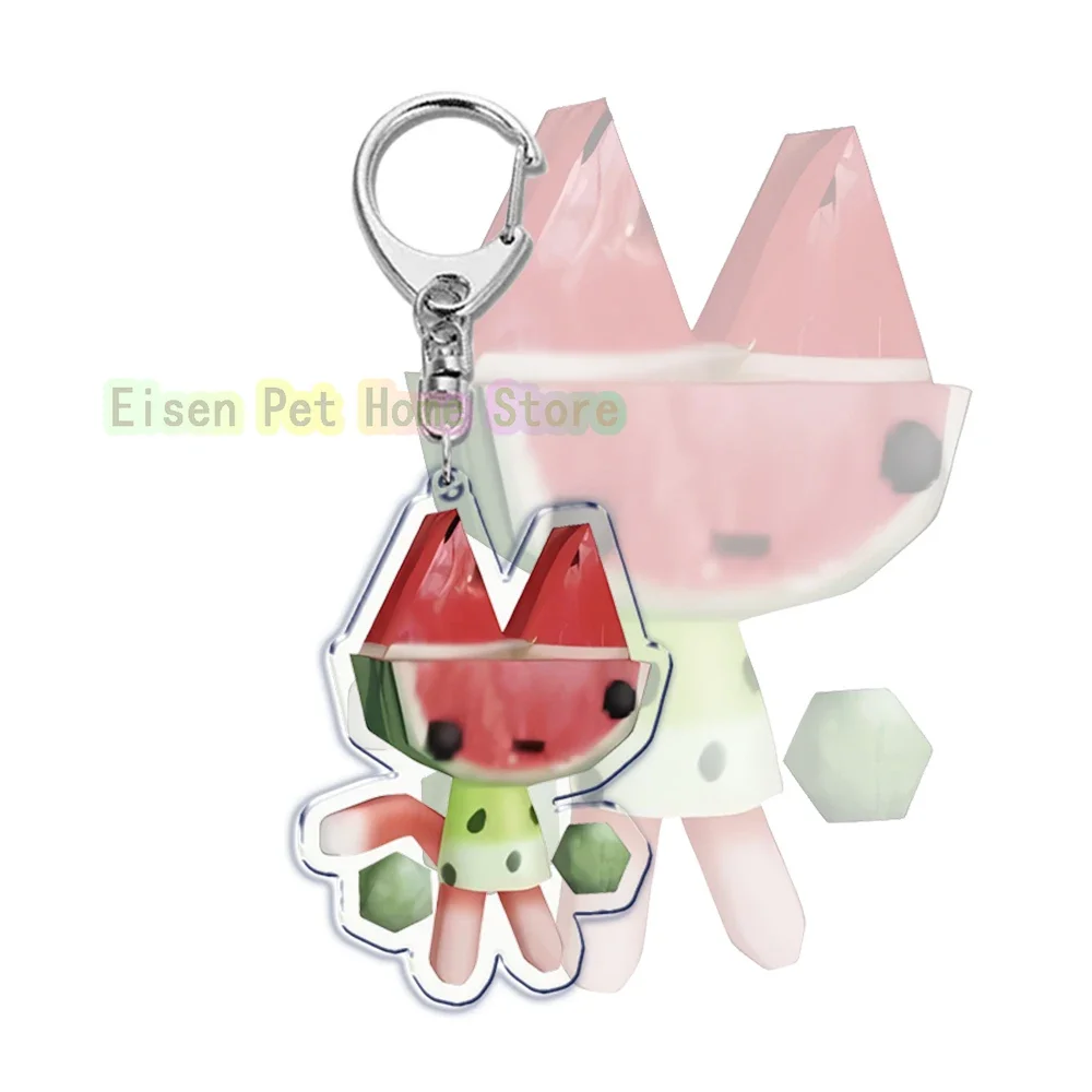 Lovely Inoue Toro CUTE Cat Acrylic Cartoon Cat Keychain with Lobster Clasp, Animal Theme Key Ring, Decorative Bag Pendant