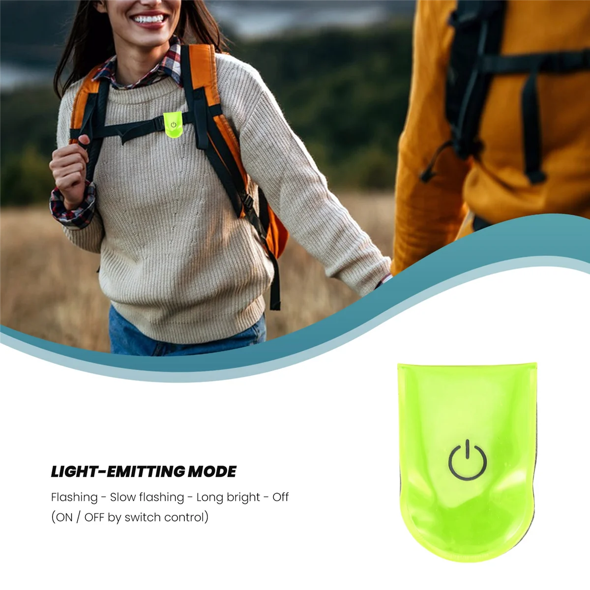 Outdoor Sports LED Safety Light Reflective Magnetic Clip on Strobe Running Walking Bike Cycling