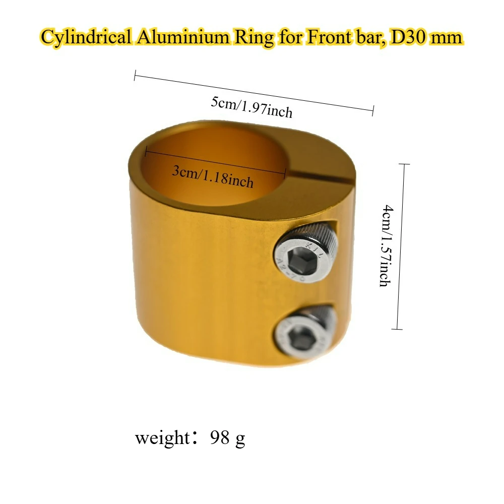 Black Red Blue Gold Color Cylindrical Aluminium Ring For Front Bar, D30 Mm For Kart Torsion Bar Clamp For Round Torsion Bar