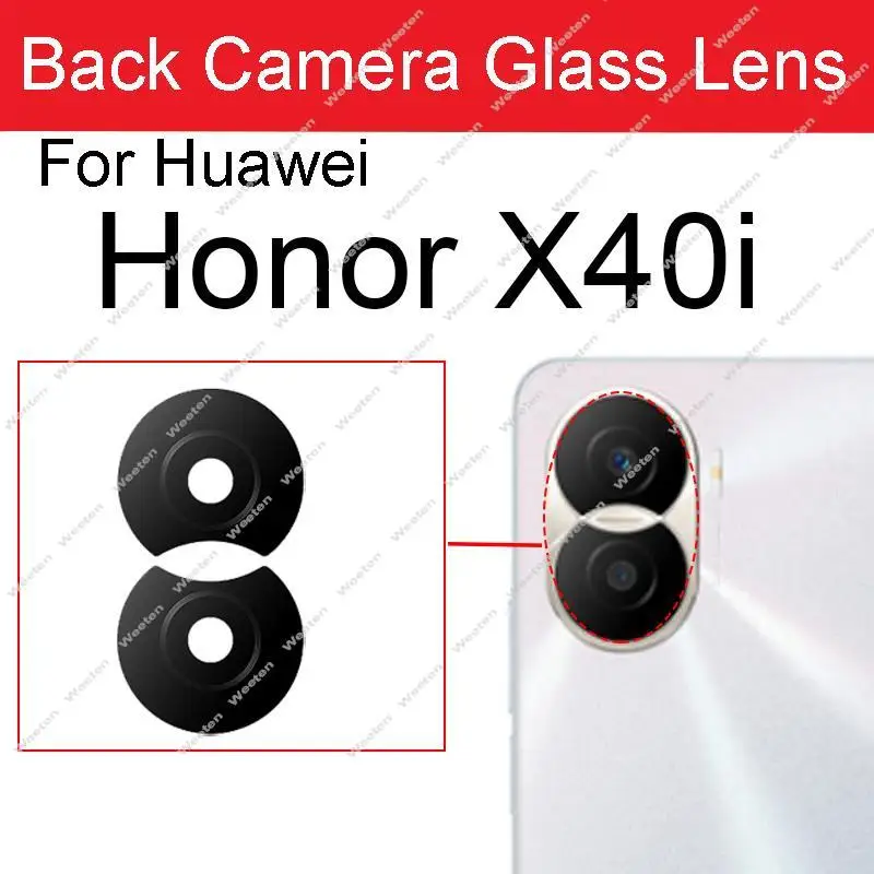 For Huawei Honor X20 X20Se X10 Max X30 Max X30i X40 X40i X50 X50i Plus Back Main Camera Lens Glass with Adhesive Sticker