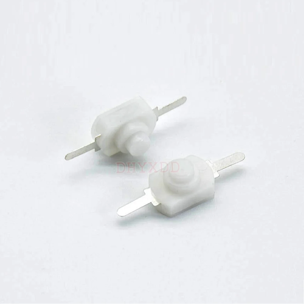 5-10pcs 1A 30V DC 2A 250V White/Black Latching On Off Mini Torch Push Button Switch Hot sale