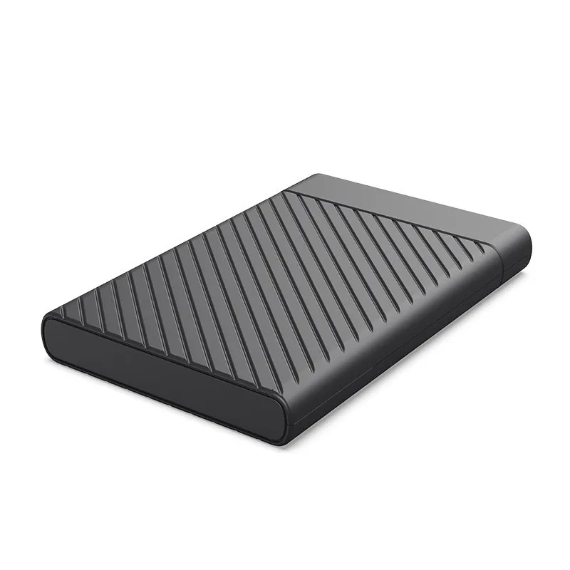 ABDE-SATA 2.5-Inch USB 3.0 Enclosure For HDD/SSD-Black Color Diagonal Pattern Design For Laptop Compatibility