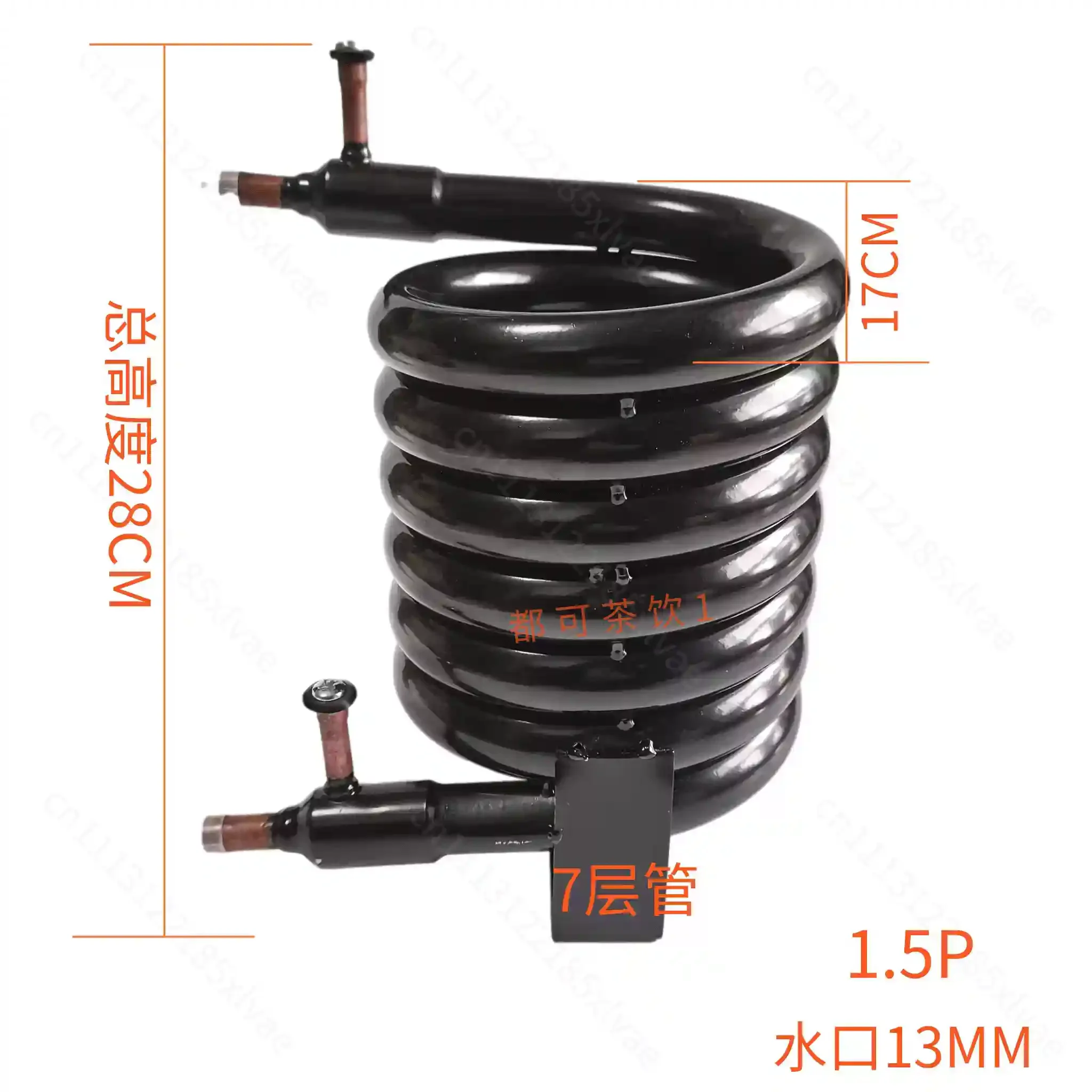 Water Cooled Heat Dissipation Condenser Sleeve Coil, For Ice Making Machine, Air Conditioning Heat Pump Unit