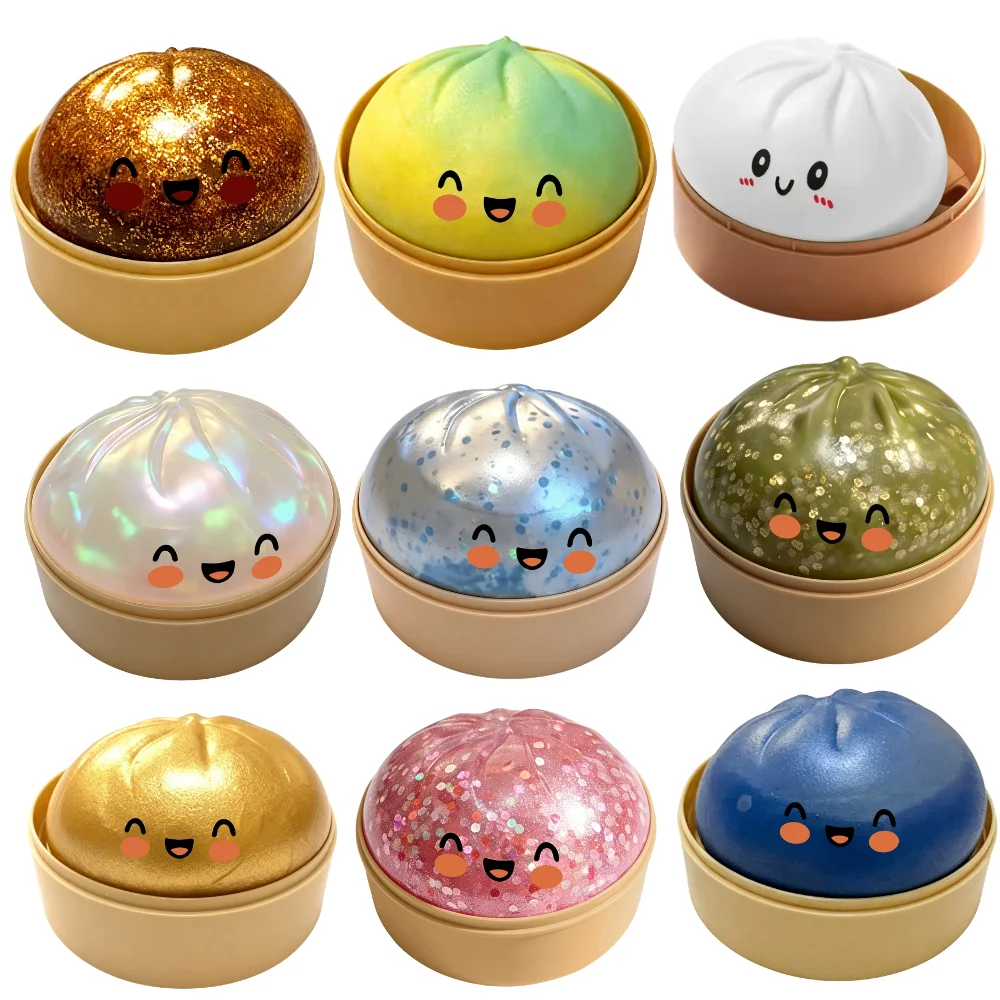Flash Dumpling Slow Rebound Squishy Ball Soft Pinch Stress Relief Toy Home Office Decor Gift