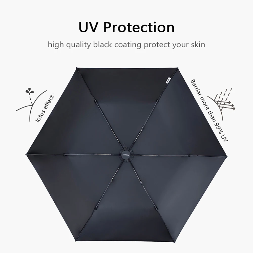 Ultra-light 111g Folding Umbrella 95cm Windproof Sun Parasol