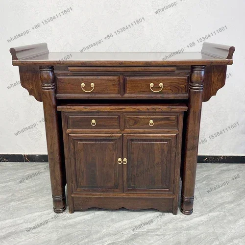 FG Buddha Shrine Altar Fragrant Fire Solid Wood Living Room Fokan Cabinet Prayer Altar Table Simple