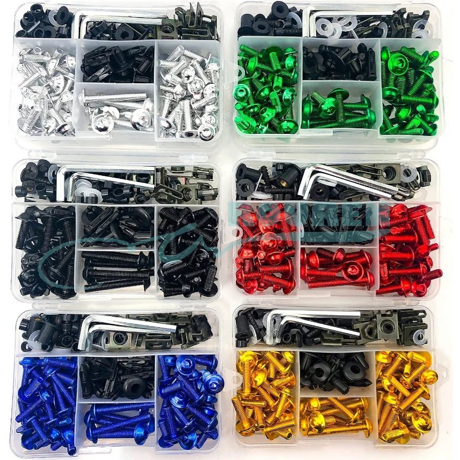 Universal Motorcycle Modified Parts Fairing Shell Screw Clip Bolts Kit For CF Moto Electric Dirt Pit Bike Cafe Racer Accessories