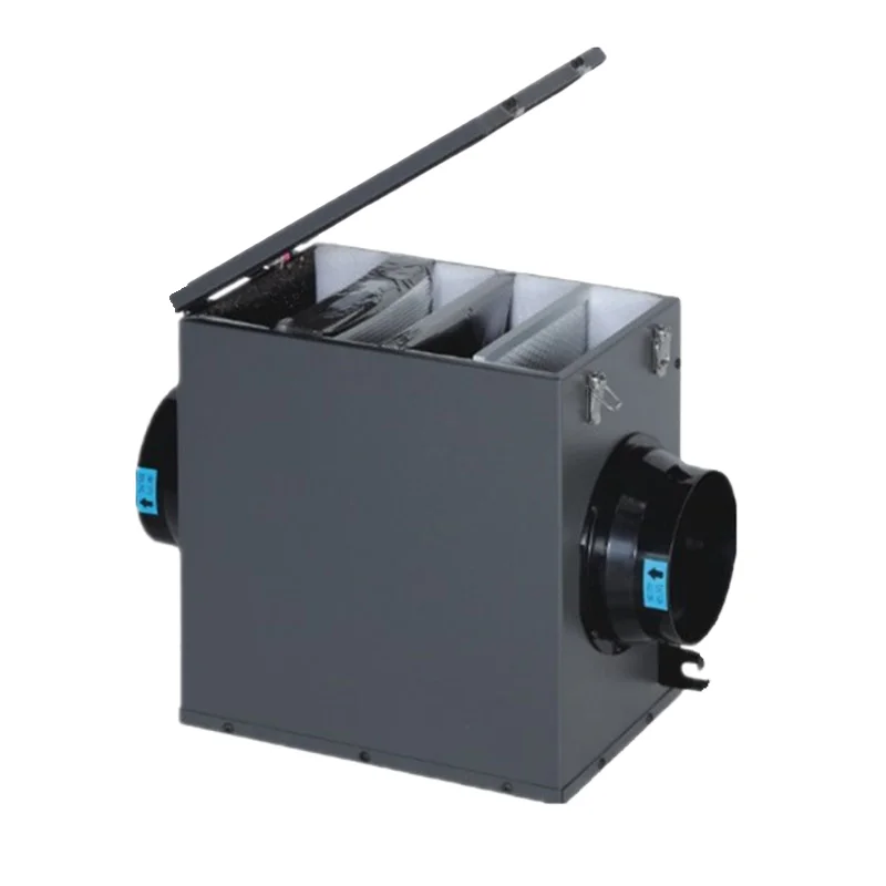 Fresh air system air filter box, high efficiency purifier, household and commercial fresh air fan filter to remove haze