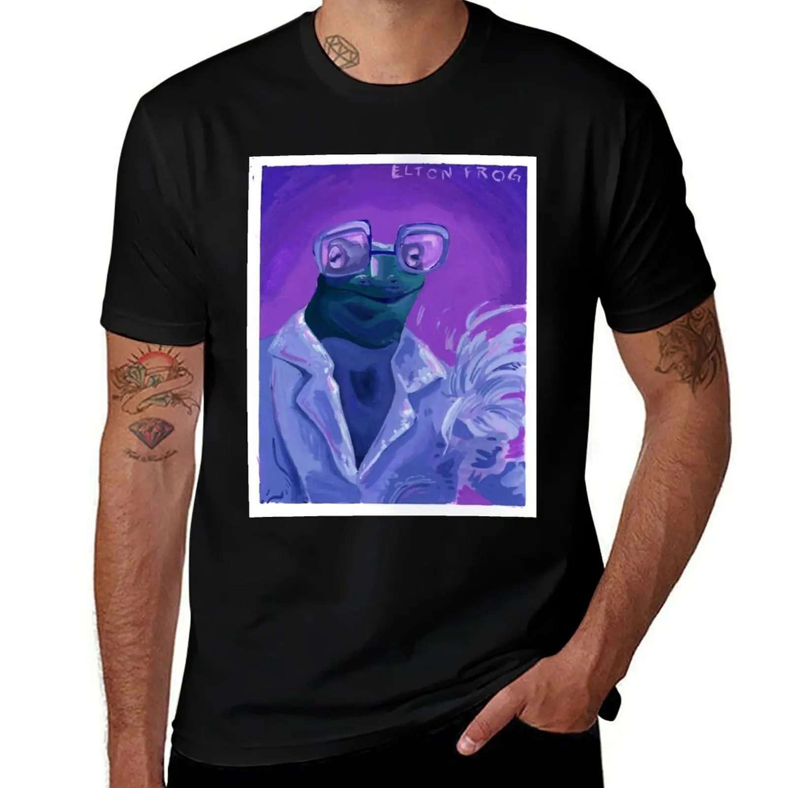 

Elton Frog T-Shirt cotton t shirts high quality man t shirts cotton T-Shirt