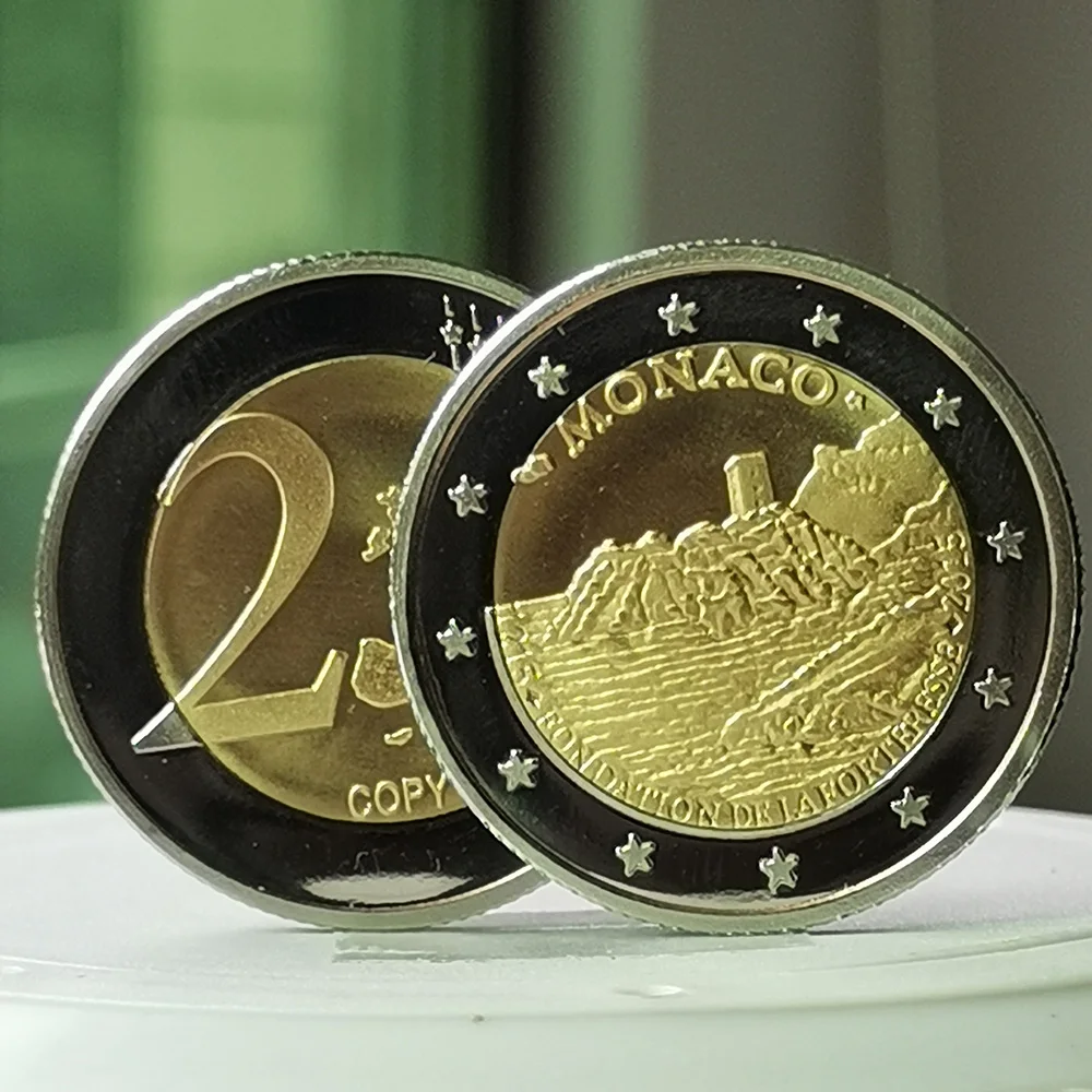 أوروبا الساخن بيع العملات الذهبية تذكارية النحاس مطلي النيكل BiMetal تحدي عملة مجموعة العملات المادية