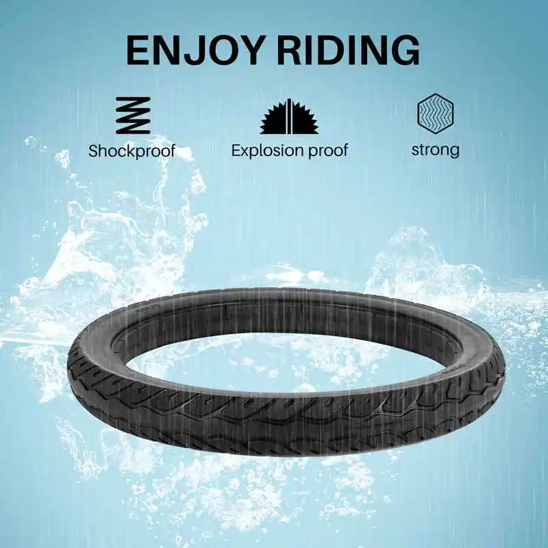 16 Inch 16 X 1.75 Bicycle Solid Tires Bicycle Bike Tires 16 X 1.75 Black Rubber Non-Slip Tires Cycling Tyre