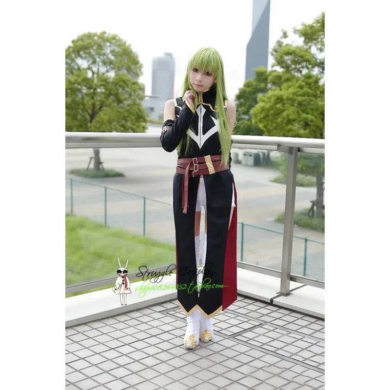 أزياء أنيمي كود Geass Queen CC التأثيرية للهالوين كرنفال الساحرة زي أسود للنساء بدلة معركة الأسهم مجموعة كاملة مصنوعة حسب الطلب