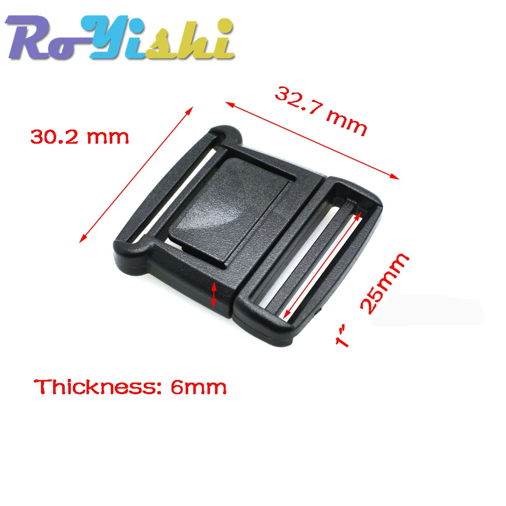 10 Pcs/Pack Plasit Center Release Buckle Black for Outdoor Sports Bags Students Bags Luggage Buckle Travel Buckle Accessories