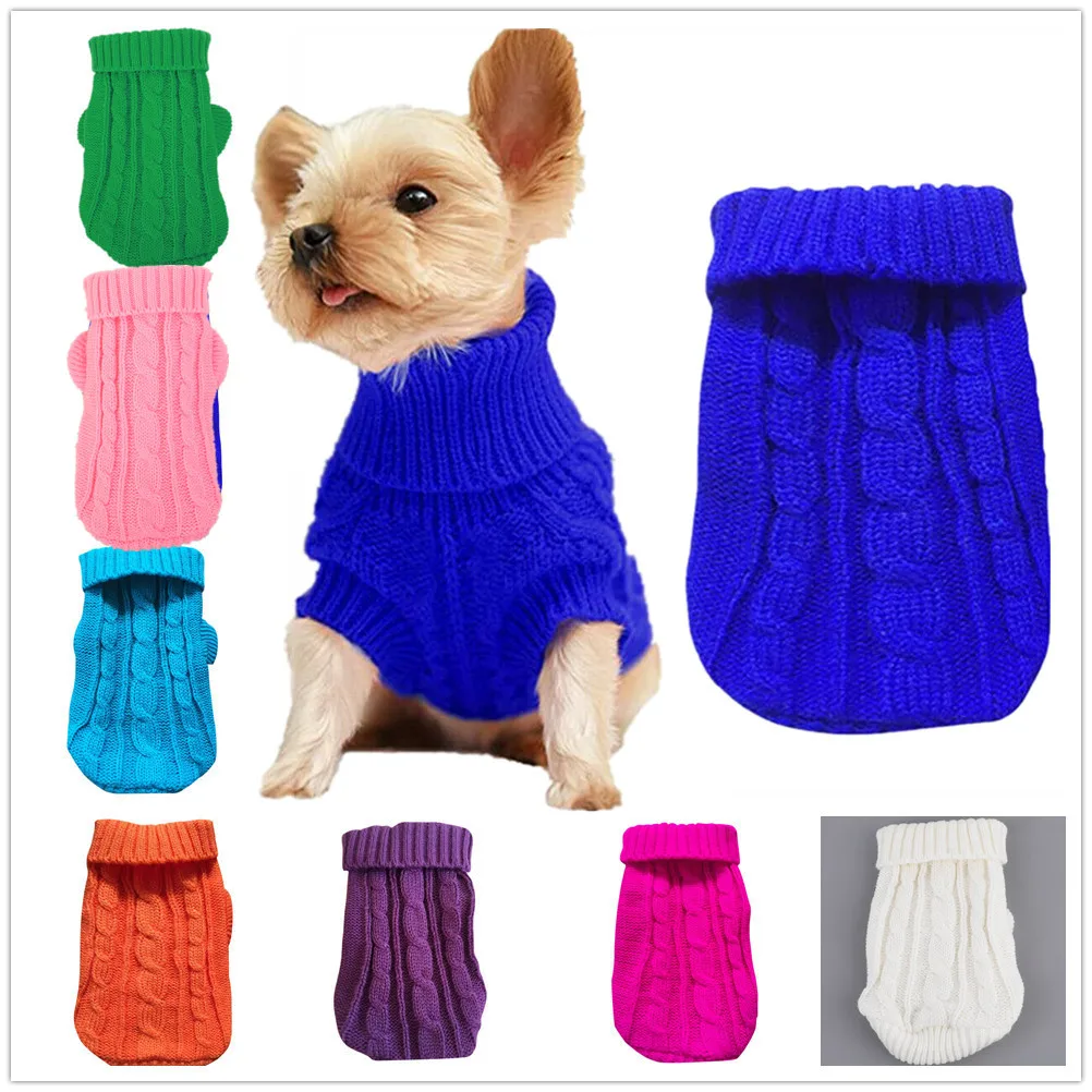 XXXS XXS XS Teacup Chihuahua Dog Sweater Warm Knitted Clothes Apparel Puppy Cat Coat Small Dog Outfit